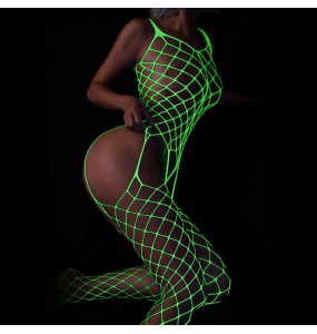 FEE ET MOI - Glow In The Dark Fishnet Bodystocking Dress (7437)
